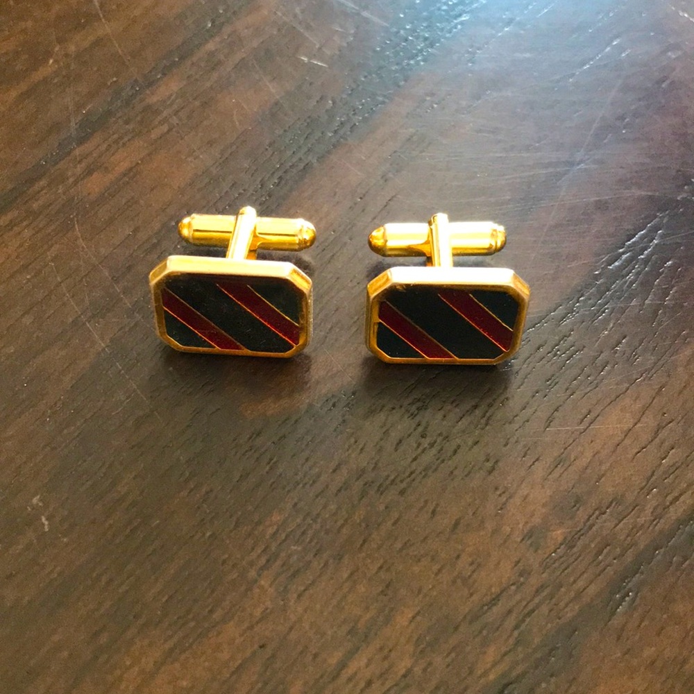 Red/Black/Gold Fancy Cufflinks